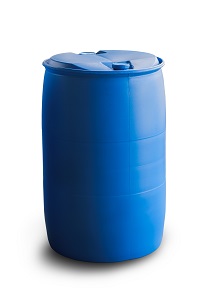 blue barrel for waste collection and transport